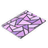 Scheluwen van lila gekleurd glas notitieboek (Linkerzijde)
