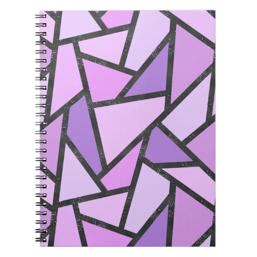 Scheluwen van lila gekleurd glas notitieboek (Voorkant)