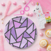 Scheluwen van lila gekleurd glas papieren bordje (Feest)