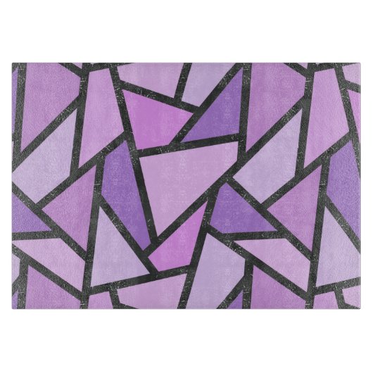 Scheluwen van lila gekleurd glas snijplank (Voorkant)