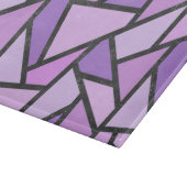 Scheluwen van lila gekleurd glas snijplank (Hoek)