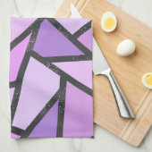 Scheluwen van lila gekleurd glas theedoek (Quarter Fold)