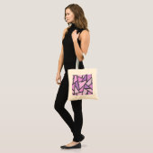 Scheluwen van lila gekleurd glas tote bag (Voorkant (model))