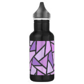 Scheluwen van lila gekleurd glas waterfles  (Links)