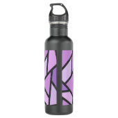 Scheluwen van lila gekleurd glas waterfles (Achterkant)