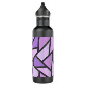 Scheluwen van lila gekleurd glas waterfles (Rechts)