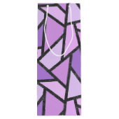 Scheluwen van lila gekleurd glas wijn cadeautas (Achterkant)