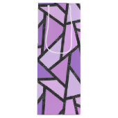 Scheluwen van lila gekleurd glas wijn cadeautas (Voorkant)