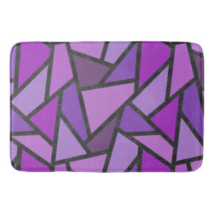 Scheluwen van paars gekleurd glas badmat