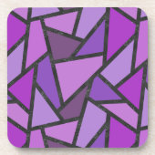 Scheluwen van paars gekleurd glas bier onderzetter (Voorkant)