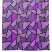 Scheluwen van paars gekleurd glas douchegordijn (Voorkant)