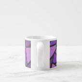 Scheluwen van paars gekleurd glas espresso kop (Achterkant)