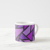 Scheluwen van paars gekleurd glas espresso kop (Voorkant rechts)