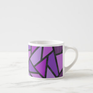 Scheluwen van paars gekleurd glas espresso kop