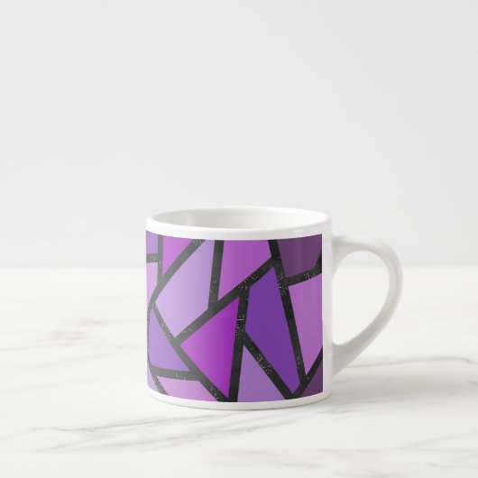 Scheluwen van paars gekleurd glas espresso kop (Rechts)