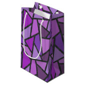 Scheluwen van paars gekleurd glas klein cadeauzakje (Voorkant Gekanteld)