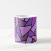 Scheluwen van paars gekleurd glas koffiemok (Center)