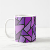Scheluwen van paars gekleurd glas koffiemok (Links)