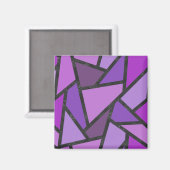 Scheluwen van paars gekleurd glas magneet (Voorkant / Achterkant)