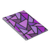 Scheluwen van paars gekleurd glas notitieboek (Rechterzijde)