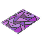 Scheluwen van paars gekleurd glas notitieboek (Linkerzijde)