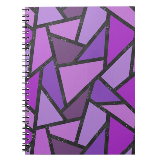 Scheluwen van paars gekleurd glas notitieboek (Voorkant)