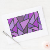 Scheluwen van paars gekleurd glas rechthoekige sticker (Envelop)