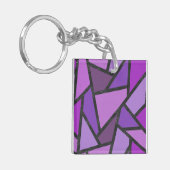 Scheluwen van paars gekleurd glas sleutelhanger (Voorkant Links)
