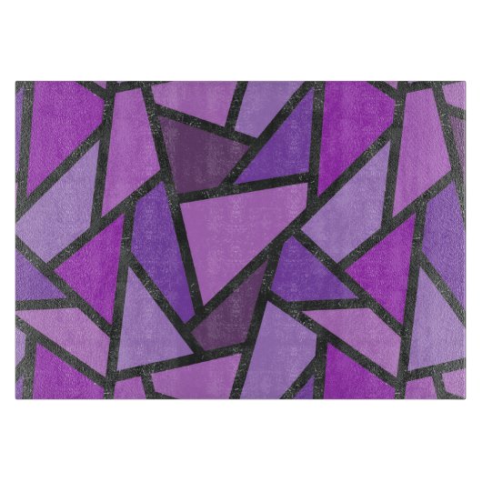 Scheluwen van paars gekleurd glas snijplank (Voorkant)