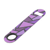 Scheluwen van paars gekleurd glas speed flessenopener (Voorkant Gekanteld)
