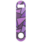Scheluwen van paars gekleurd glas speed flessenopener (Voorkant)