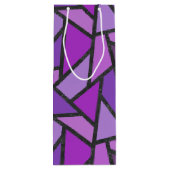 Scheluwen van paars gekleurd glas wijn cadeautas (Achterkant)