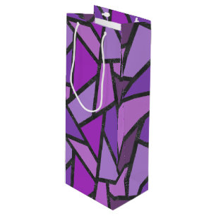 Scheluwen van paars gekleurd glas wijn cadeautas