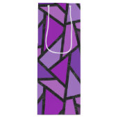 Scheluwen van paars gekleurd glas wijn cadeautas (Voorkant)