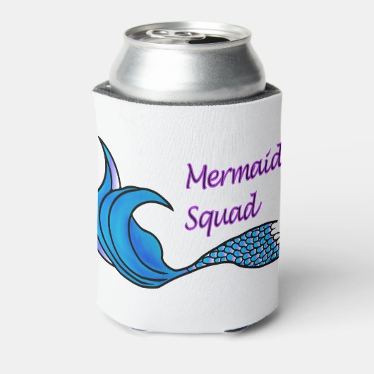 Scheluwpijp met blauwe koelbox blikjeskoeler (Blikje Achterkant)