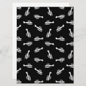 Scheluwvliegtuigen met wieltjes afdrukken Patroono Feestdagenkaart (Voorkant / Achterkant)