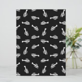 Scheluwvliegtuigen met wieltjes afdrukken Patroono Feestdagenkaart (Staand voorkant)