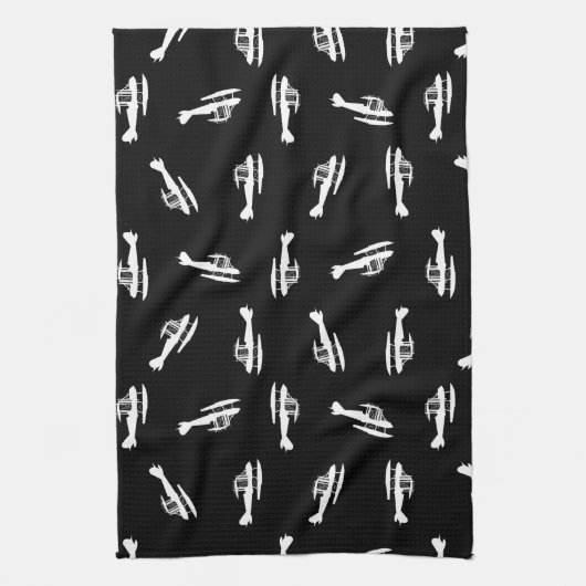 Scheluwvliegtuigen met wieltjes afdrukken Patroono Theedoek (Verticaal)