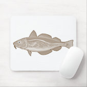 schelvis in de atlantische oceaan muismat (Met muis)