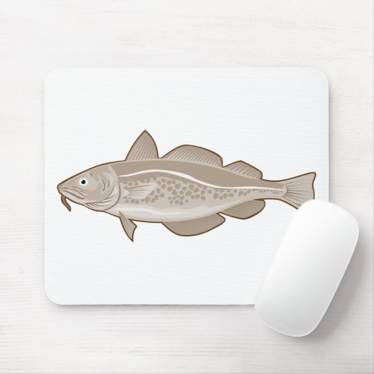 schelvis in de atlantische oceaan muismat (Met muis)