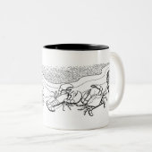 Schelvis Tweekleurige Koffiemok (Voorkant rechts)