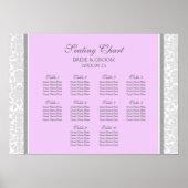 Schema 10 Tabel Lila grijze Damascus Poster (Voorkant)