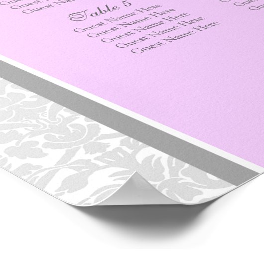 Schema 10 Tabel Lila grijze Damascus Poster (Hoek)