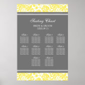 Schema 10 Tables Geel grijs Damascus Poster (Voorkant)