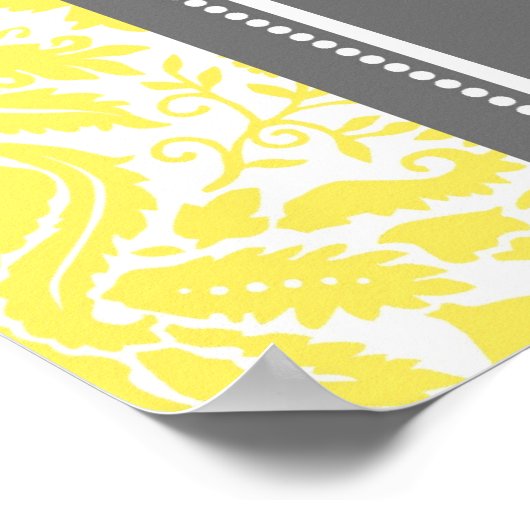 Schema 10 Tables Geel grijs Damascus Poster (Hoek)