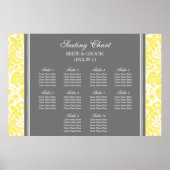 Schema 10 Tables Geel grijs Damascus Poster (Voorkant)