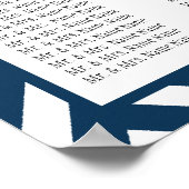 Schema 150 van het marineslot Blue Chevron Wedding Poster (Hoek)