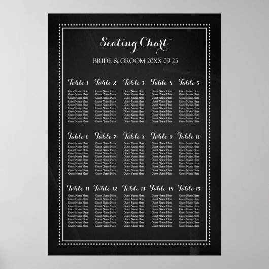 Schema 15 Tabel 150 Gastalkbord Poster (Voorkant)