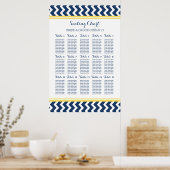 Schema 15 Tabel 150 Guest Blue Chevron Poster (Keuken)