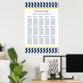 Schema 15 Tabel 150 Guest Blue Chevron Poster (Thuiskantoor)